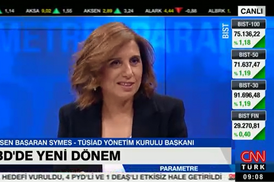 TÜSİAD Yönetim Kurulu Başkanı Cansen Başaran-Symes CNN Türk Parametre Programı&#039;na Konuk Oldu