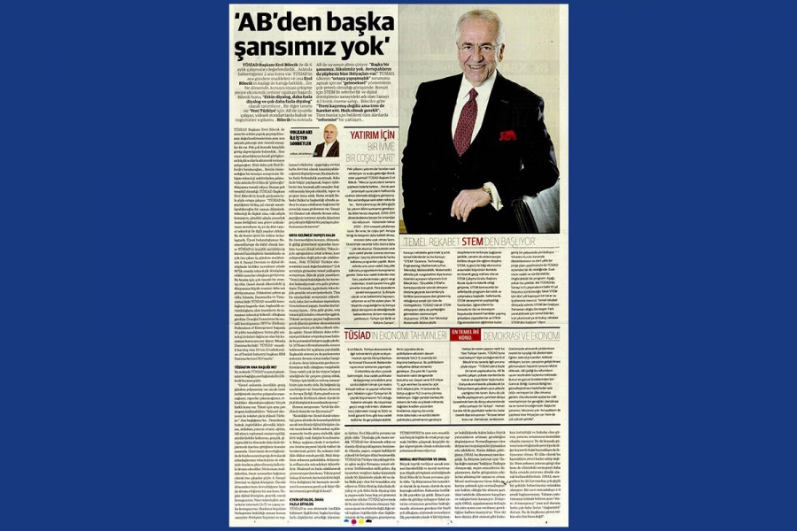 TÜSİAD Yönetim Kurulu Başkanı Erol Bilecik&#039;in Dünya Gazetesi Röportajı