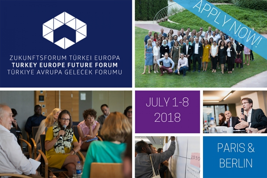 The 4th Turkey Europe Future Forum will take place from July 1st to July 8th 2018 in Paris and Berlin