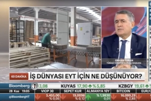 TÜSİAD Yönetim Kurulu Başkanı Orhan Turan Bloomberg HT’de yayınlanan 60 Dakika programına konuk oldu