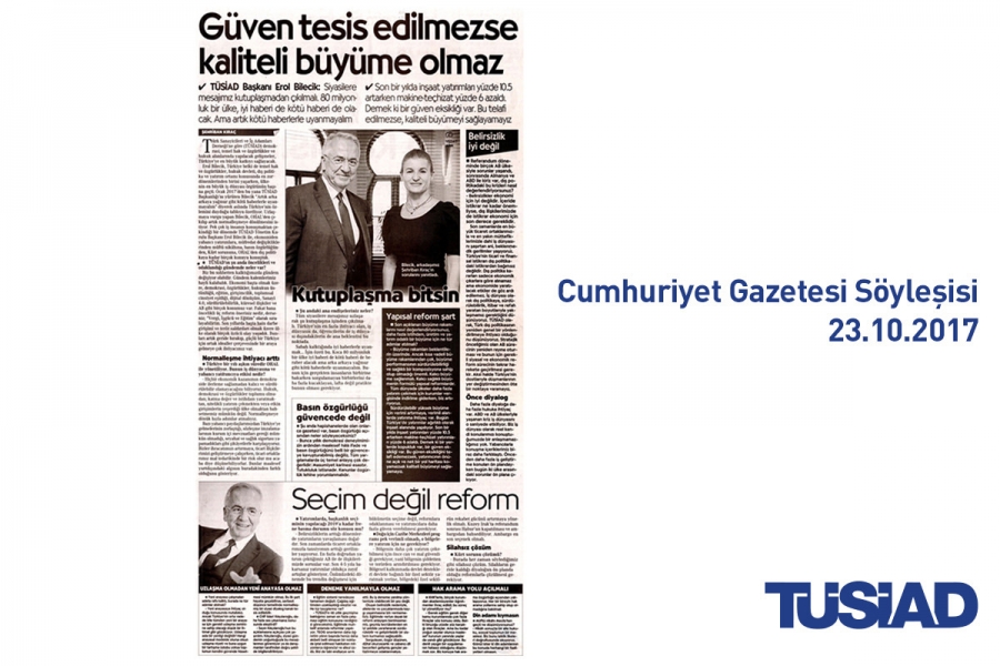 Erol Bilecik – Cumhuriyet Gazetesi Söyleşisi