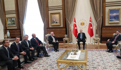 TÜSİAD HEYETİ CUMHURBAŞKANI ERDOĞAN’I ZİYARET ETTİ