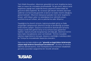 TÜSİAD’dan "Güvenlik ve Özgürlük" Açıklaması