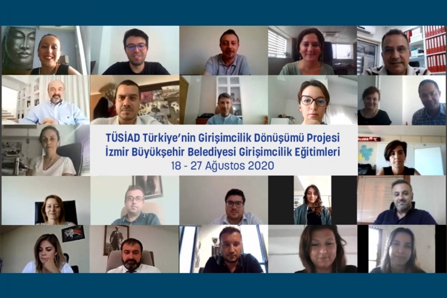 TÜSİAD Türkiye’nin Girişimcilik Dönüşümü Projesi kapsamında İzmir Büyükşehir Belediyesi ile yaptığımız işbirliği çerçevesinde belediye içi girişimcilik eğitimleri bu hafta başladı