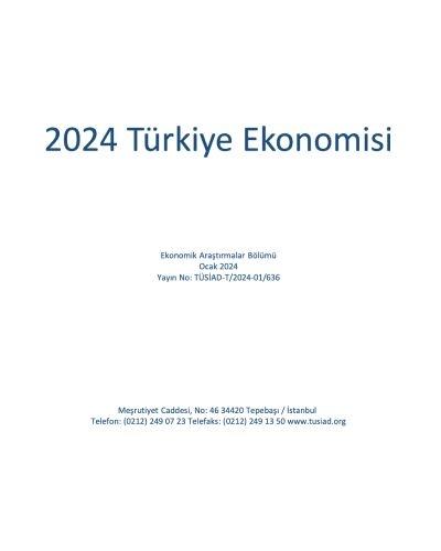 2024 Türkiye Ekonomisi
